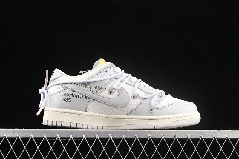 All Categories Nk SB Dunk Series Nk SB Dunk Low Low-top sneakers Pure original version OF x Nk Dunk Low OW Gray SB smashed backboard fashion casual sneakers DM1602-123